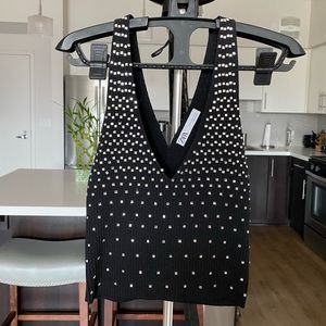Zara embellished knit top